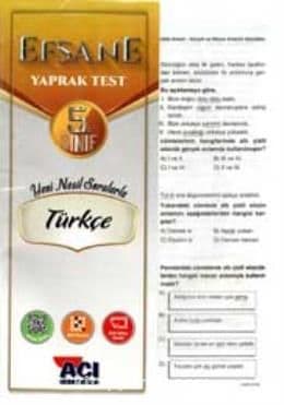 5. Sınıf Türkçe Çek Kopart Yaprak Test
