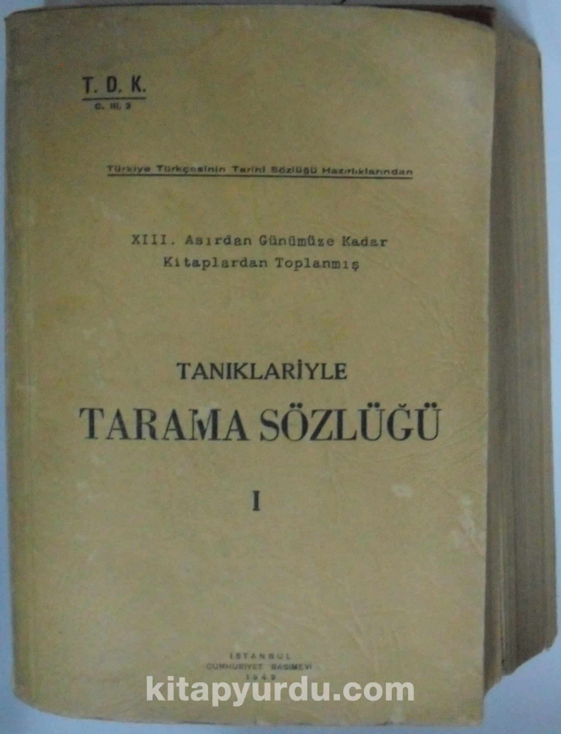 Tarama Sözlüğü (1. Cilt) (Kod: 6-H-25)