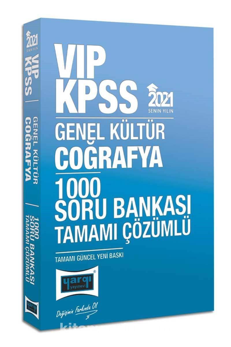 2021 KPSS VIP Coğrafya Tamamı Çözümlü 1000 Soru Bankası