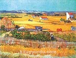 La Crau'da Hasat Arka Planda Montmajour / Vincent Van Gogh (VGV 015-50x65) (Çerçevesiz)