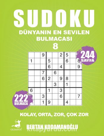 Sudoku 8 / Kolay Orta Zor Çok Zor