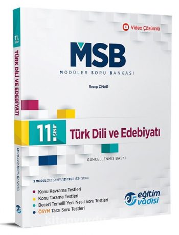 11. Sınıf Türk Dili ve Edebiyatı Modüler Soru Bankası