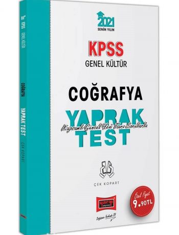 2021 KPSS Genel Kültür Coğrafya Çek Kopart Yaprak Test