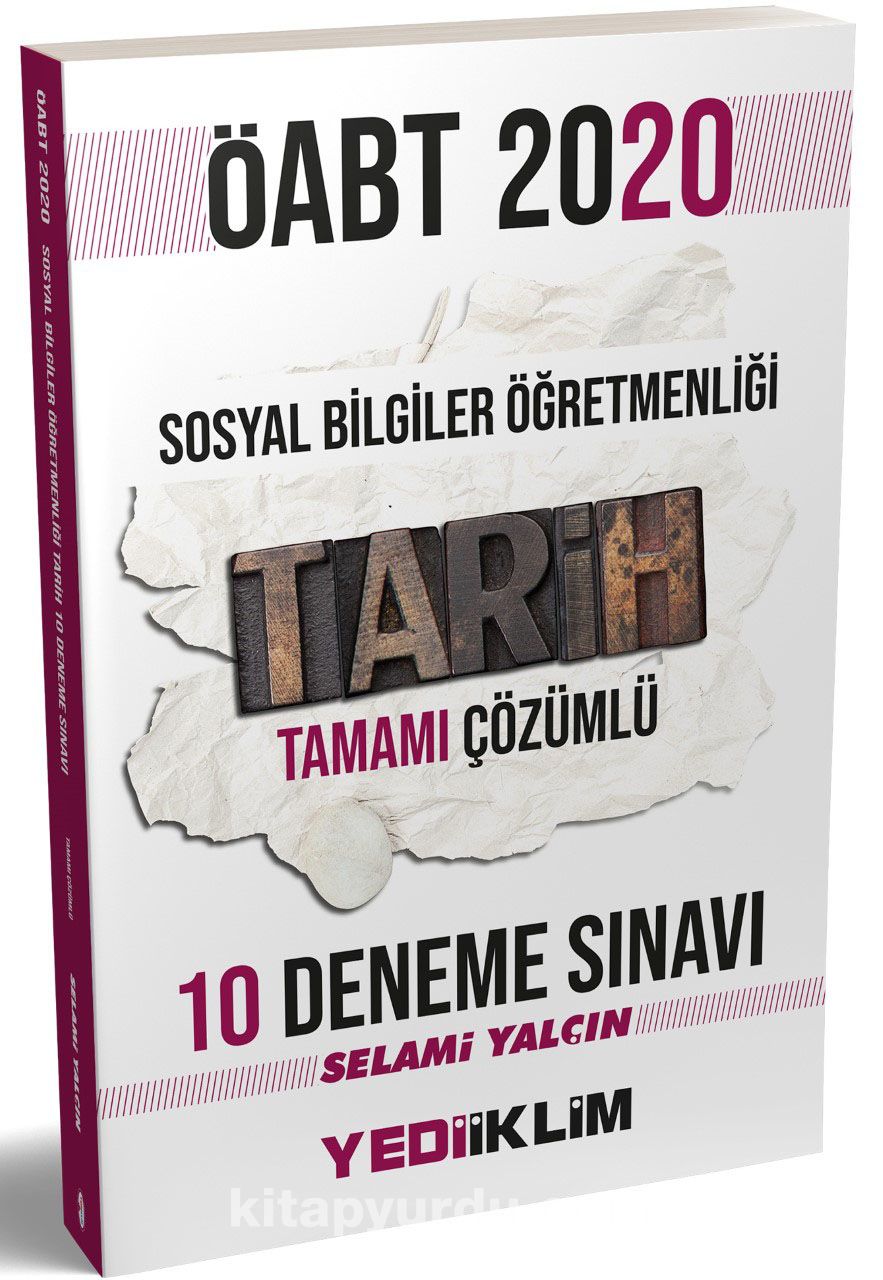 2020 ÖABT Sosyal Bilgiler Öğretmenliği Tarih Tamamı Çözümlü 10 Deneme Sınavı