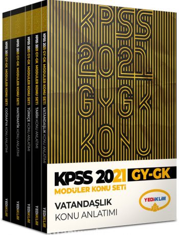 KPSS 2021 Genel Yetenek Genel Kültür Konu Anlatımlı Modüler Set (5 Kitap)