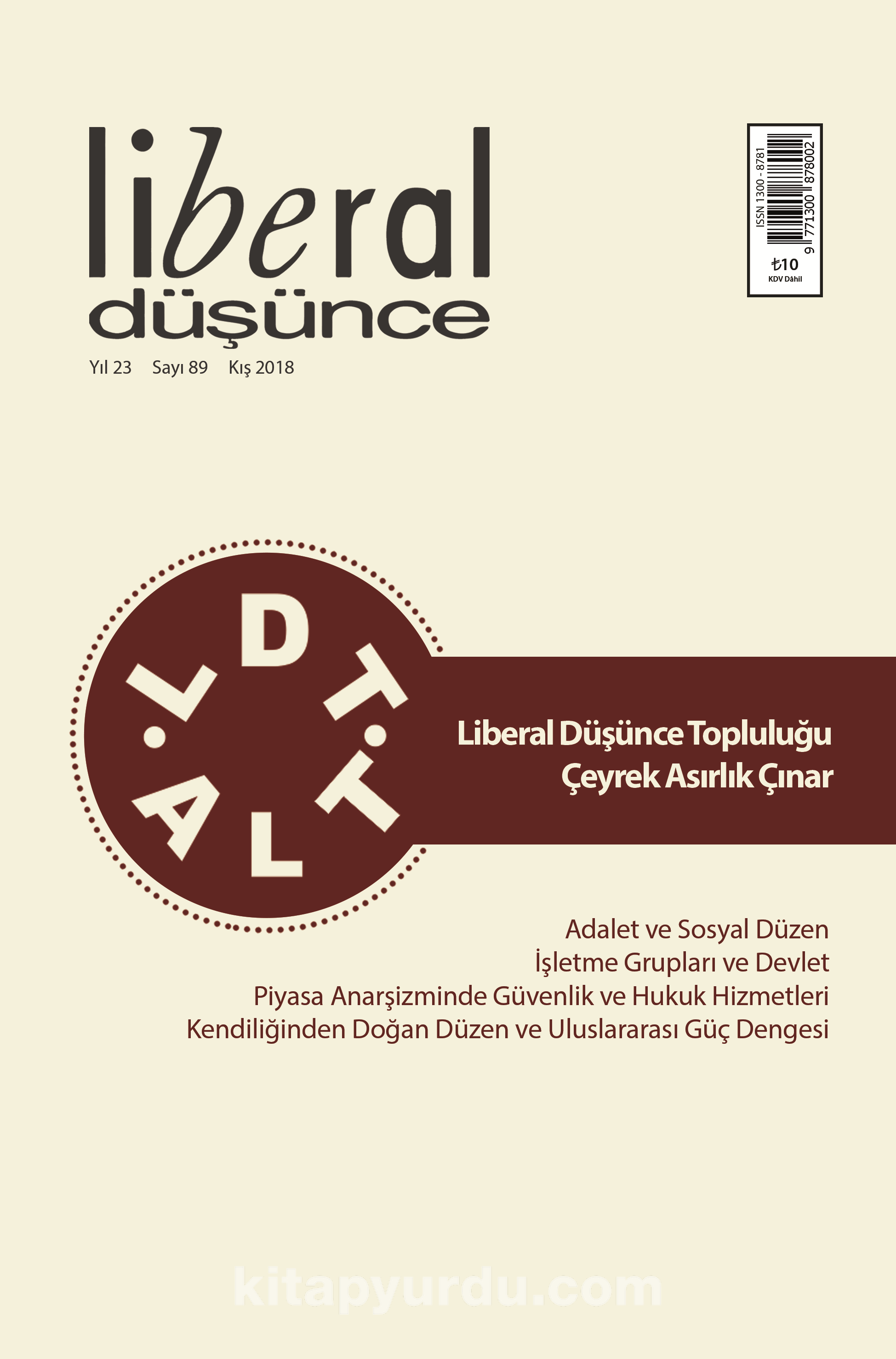 Liberal Düşünce Üç Aylık Dergi Sayı: 89 Kış 2018