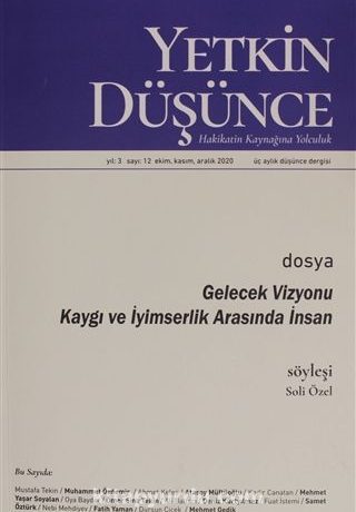 Yetkin Düşünce Sayı: 12 Ekim Kasım Aralık 2020