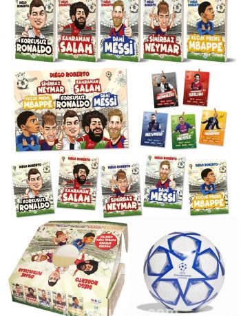 Efsane Futbolcular Kutulu Set (5 Kitap Takım- Futbol Topu Hediyeli)