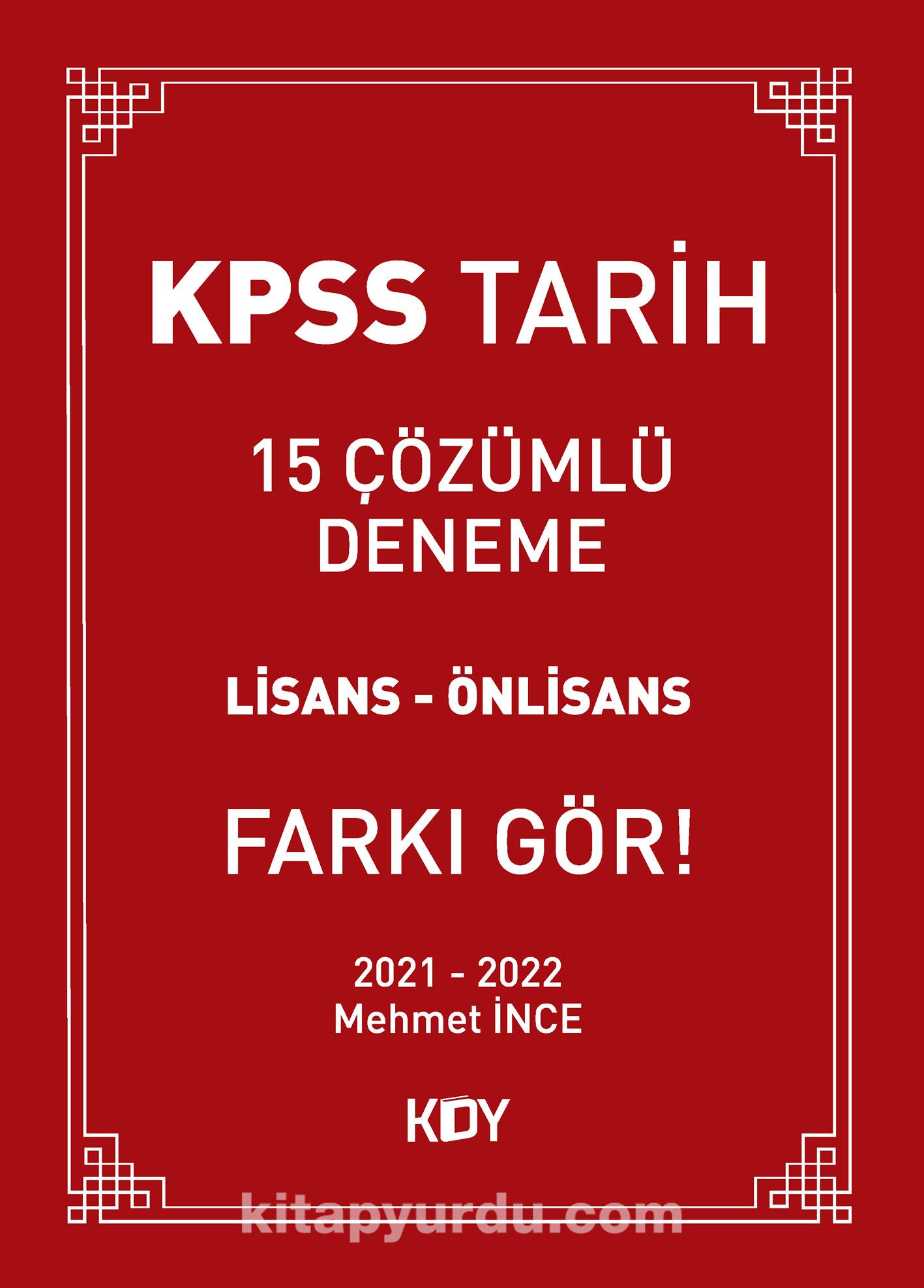 KPSS 15 Çözümlü Tarih Denemesi