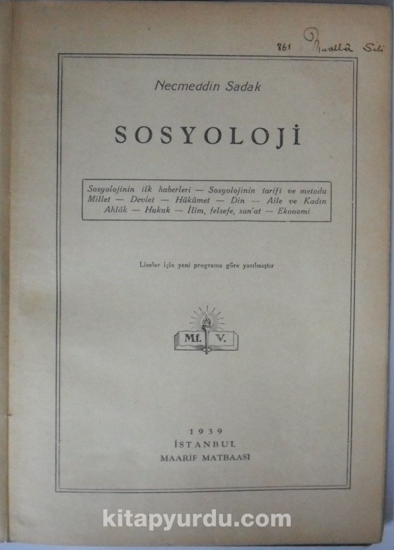 Sosyoloji Kod:6-E-15