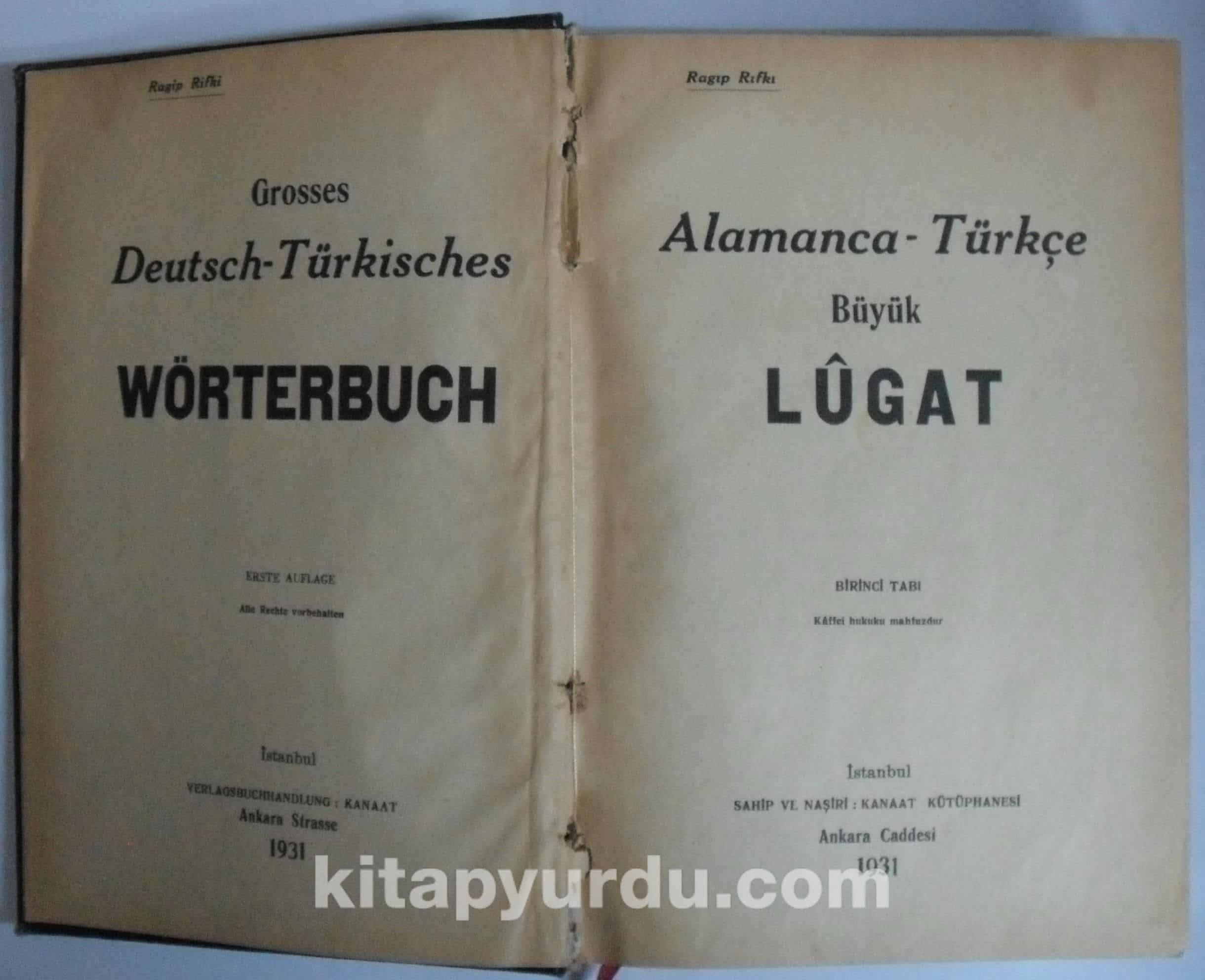 Almanca-Türkçe Büyük Lügat Kod: 7-I-26