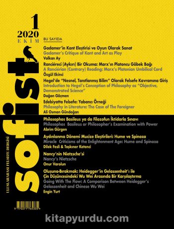 Sofist Uluslararası Felsefe Dergisi Sayı:1 Ekim 2020