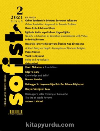Sofist Uluslararası Felsefe Dergisi Sayı:2 Nisan 2021