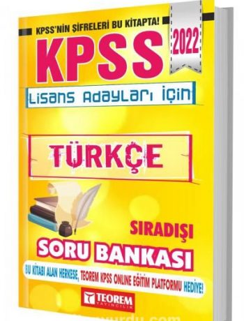 2022 KPSS Lisans Sıradışı Türkçe Soru Bankası