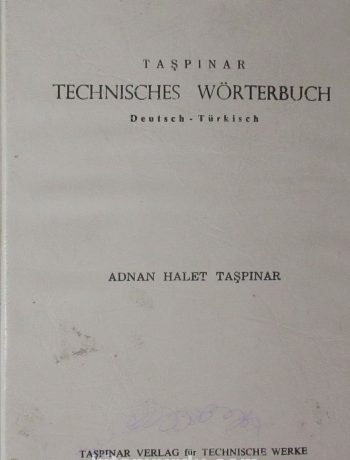 Technisches Wörterbuch Deutsch-Türkisch (1-I-33)