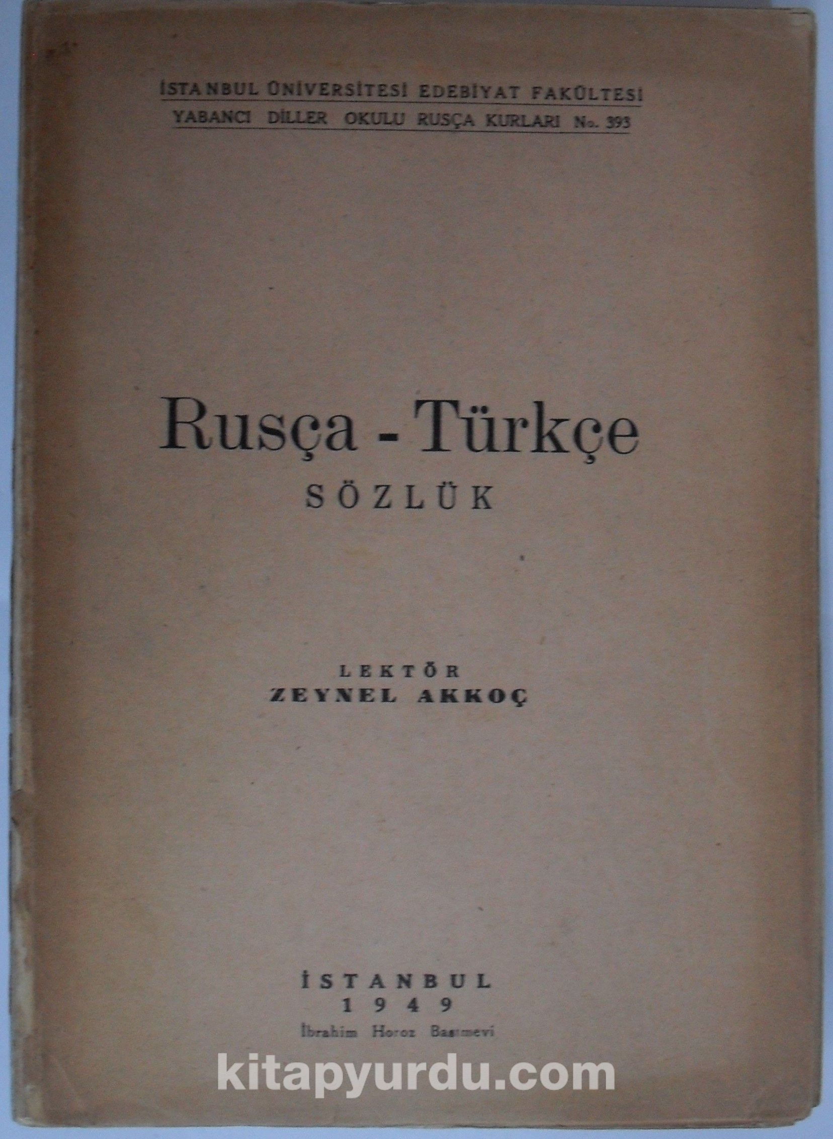 Rusça-Türkçe Sözlük (Kod:6-B-26)