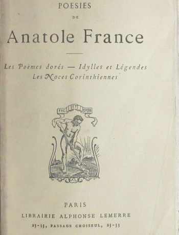 Poesies de Anatole France (5-D-9)