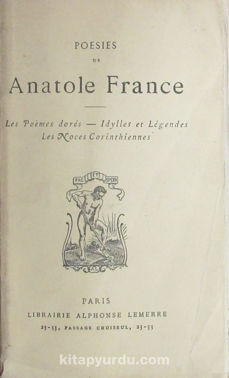 Poesies de Anatole France (5-D-9)