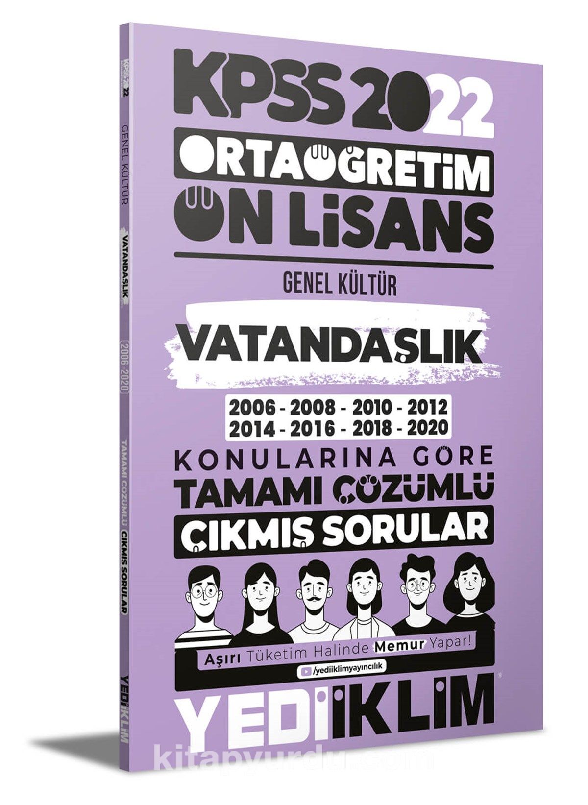 2022 KPSS Ortaöğretim Ön Lisans Genel Kültür Vatandaşlık Konularına Göre Tamamı Çözümlü Çıkmış Sorular