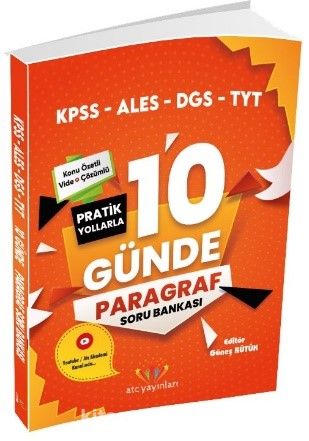 KPSS ALES DGS TYT 10 Günde Paragraf Soru Bankası