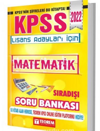 2022 KPSS Lisans Sıradışı Matematik Soru Bankası