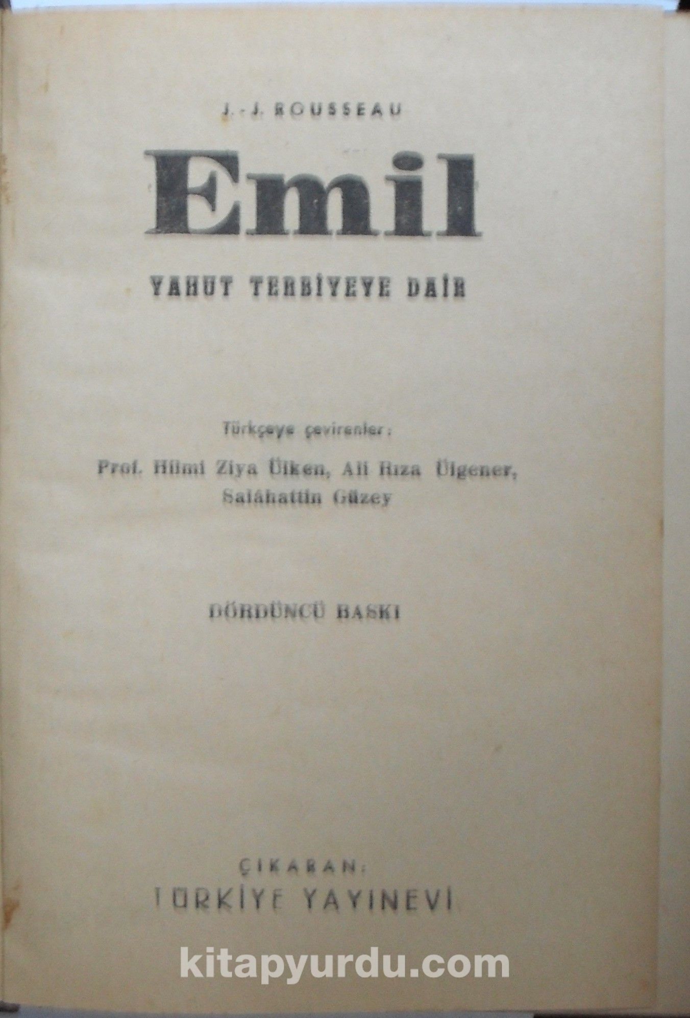 Emil Yahut Terbiyeye Dair (Kod:6-I-1)