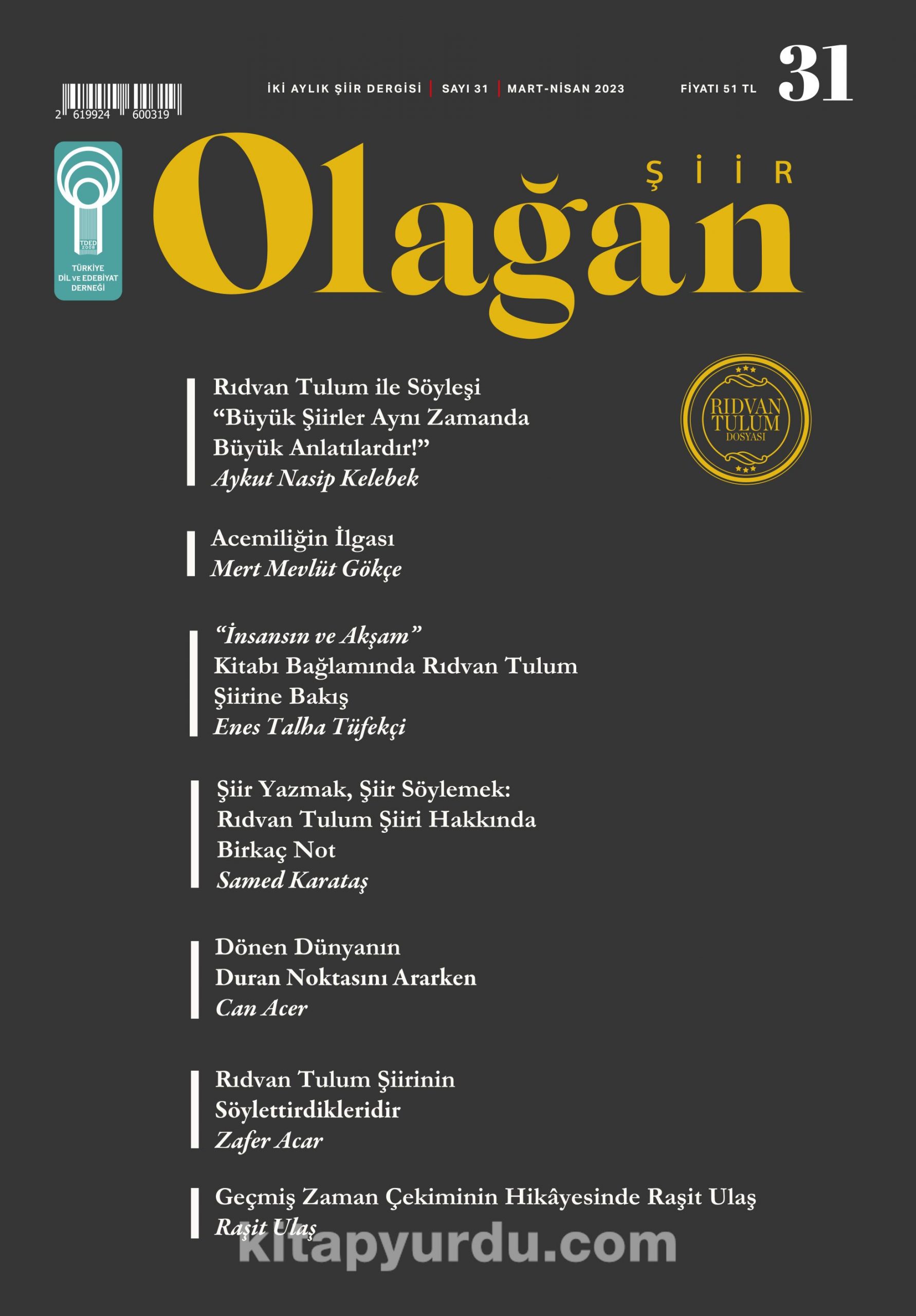 Olağan Şiir Dergisi Sayı:31 Mart-Nisan 2023