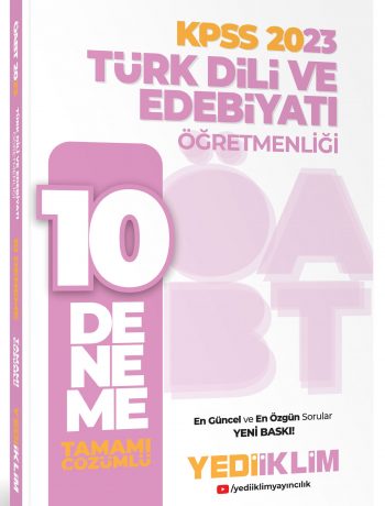 2023 ÖABT Türk Dili ve Edebiyatı Öğretmenliği Tamamı Çözümlü 10 Deneme