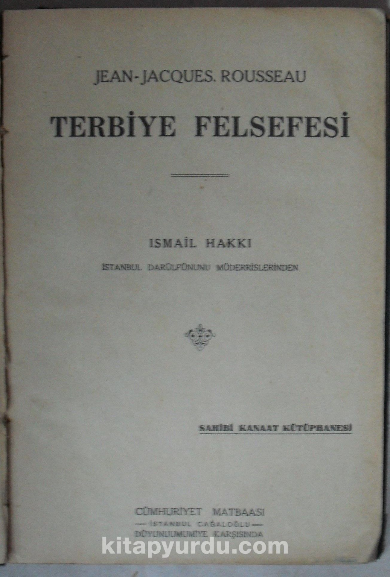 Terbiye Felsefesi (Kod:7-I-16)