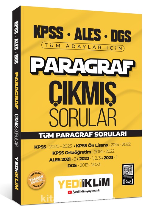 2024 KPSS ALES DGS Paragraf Konularına Göre Tamamı Çözümlü Çıkmış Sorular