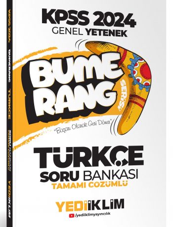 2024 KPSS Genel Yetenek Bumerang Türkçe Tamamı Çözümlü Soru Bankası
