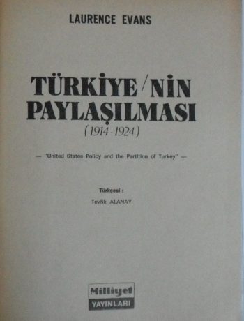 Türkiye’nin Paylaşılması (1914-1924) Kod:8-B-26