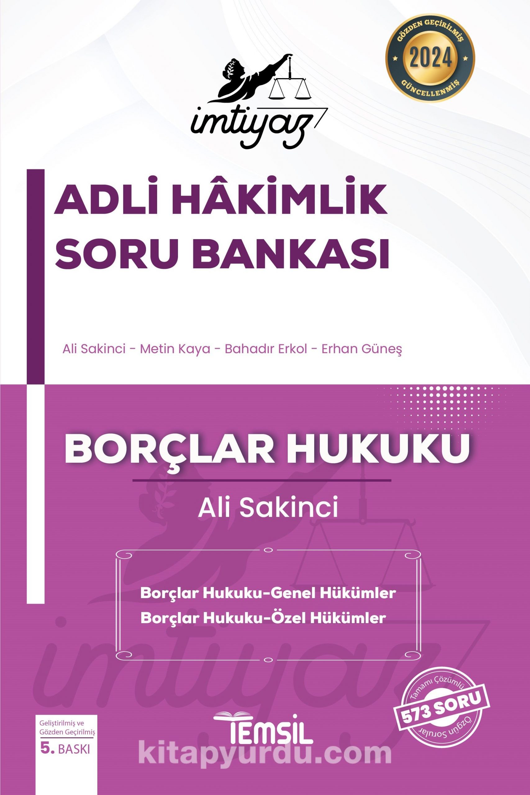 İmtiyaz  Adli Hakimlik Soru Bankası Borçlar Hukuku  Genel Hükümler-Özel Hükümler