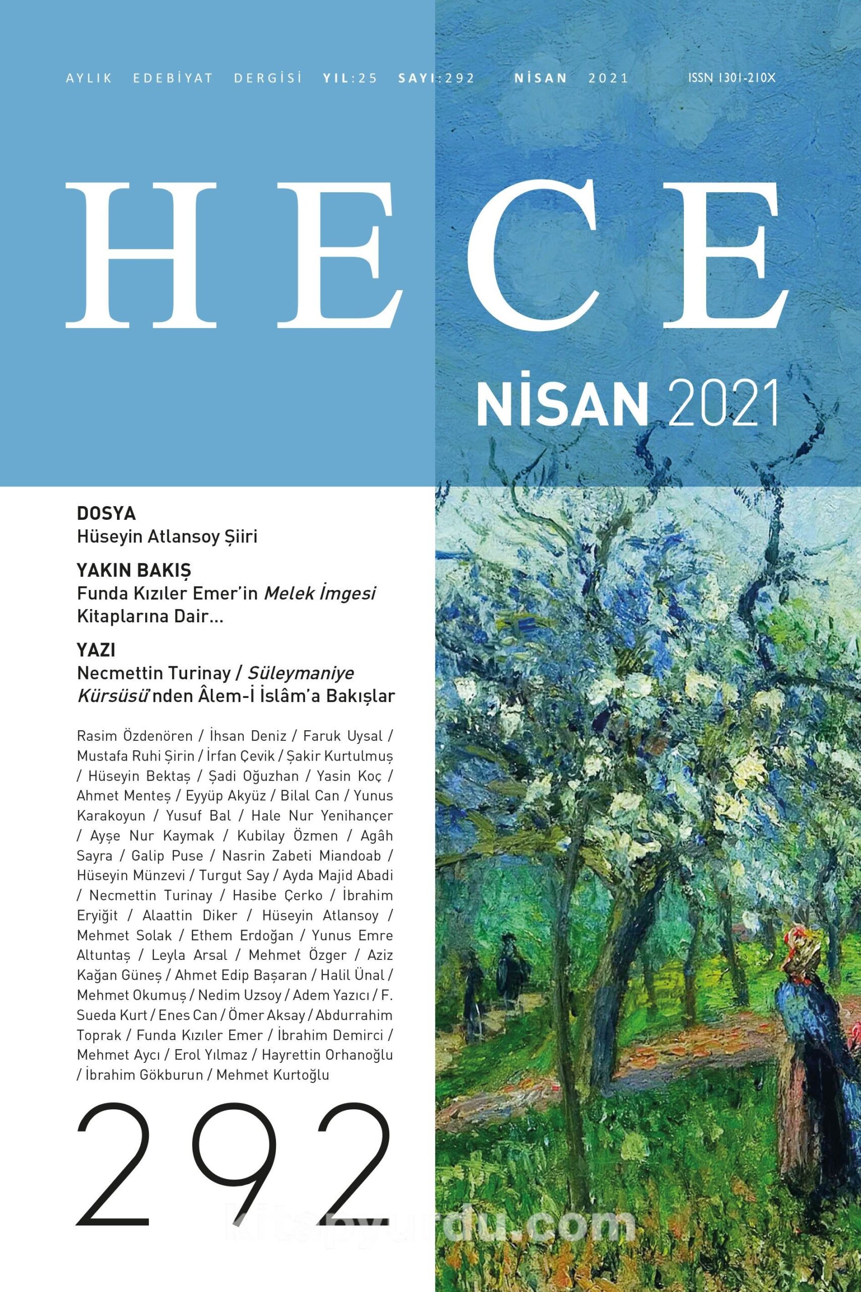 Sayı:292 Nisan 2021 Hece Aylık Edebiyat Dergisi