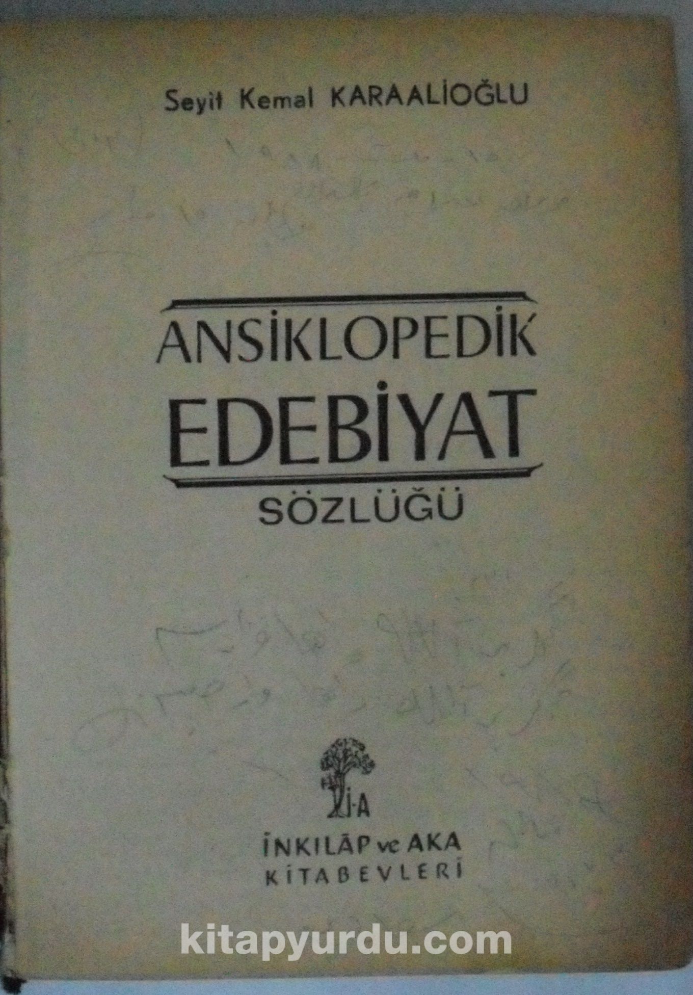 Ansiklopedik Edebiyat Sözlüğü Kod: 10-I-19