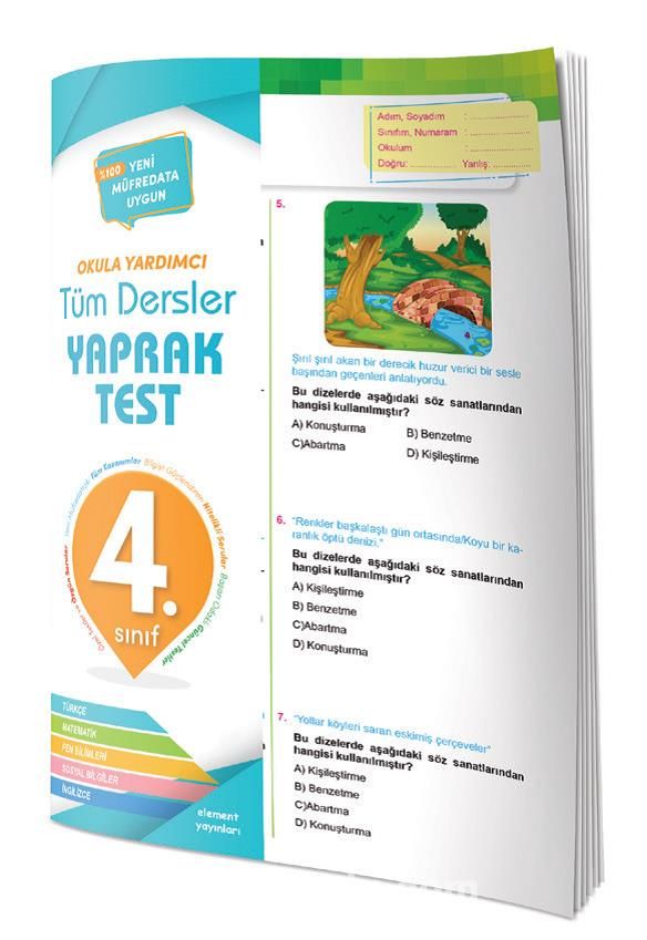 4. Sınıf Tüm Dersler Yaprak Test